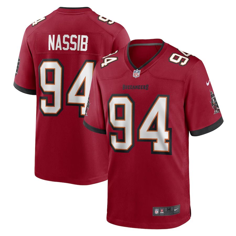 Men Tampa Bay Buccaneers #94 Carl Nassib Nike Red Game Player NFL Jersey->tampa bay buccaneers->NFL Jersey